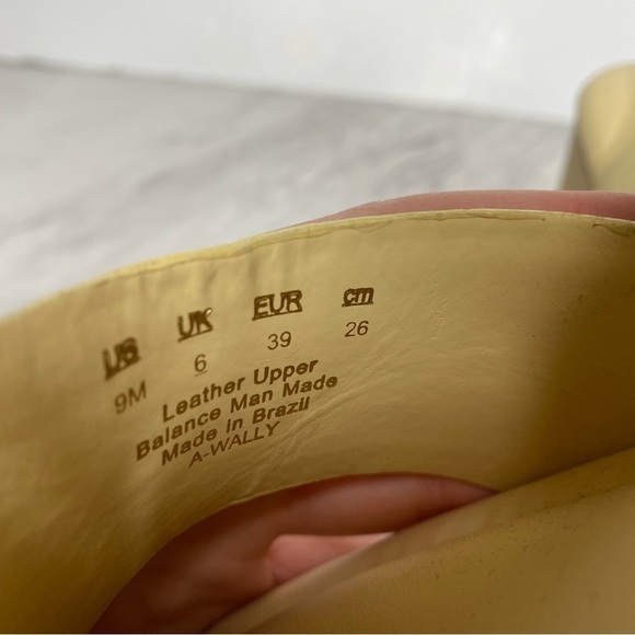 Franco Sarto Wally Yellow Leather Platform Heeled Sandal 9M - Picture 11 of 14